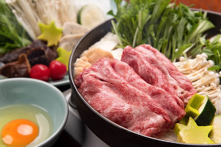 川辺の席料理 牛すき焼き